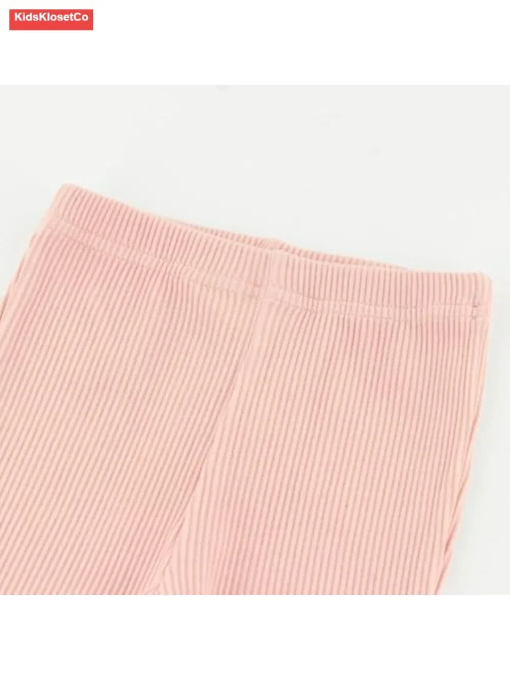 Girls Ribbed Knit Bell Bottom Pants Ruffle Flared Leggings